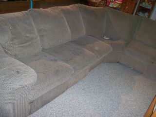 Brown Sectional with attached Recliner Living Room Furniture Must Pick
