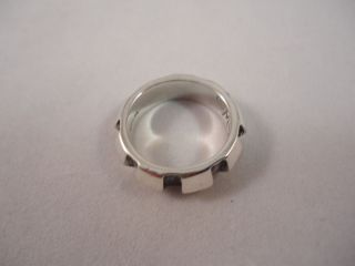 Mignon Faget Sterling Silver Rotated Dentils Ring Size 6 25