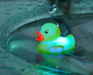Mini fun duck LED BABY toy Waterproof Swim COLOR Touch sensitive