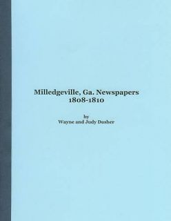 Milledgeville GA Newspapers 1808 1810