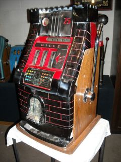 RARE Antique Mills Drawbridge Slot Machine