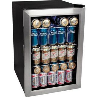 Steel Beverage Center Fridge ~ EdgeStar Drink Cooler Mini Refrigerator