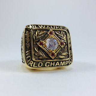 1957 Milwaukee Braves Championship World Series Ring Hank Aaron Jersey