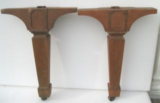 Large Pair of Mahogany Antique Table Piano Organ Legs C