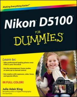 Nikon D5100 for Dummies by Julie Adair King 2011, Paperback