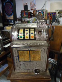 Mills 5 Cent Gooseneck Cast Iron Antique Slot Machine