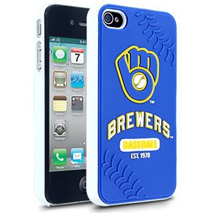 iPhone 4 4S Milwaukee Brewers Faceplate Protective Hard Case Cover MLB