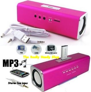 Mini Stereo Speaker iPod  USB SD FM Radio Speakers