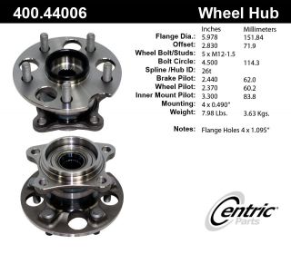 Centric Parts 400.44006 Axle Bearing and Hub Assembly