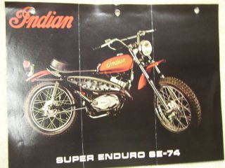 Vintage Indian Motorcycle Mini Bike Brochure SE 74