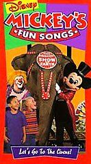 Songs   Mickeys Fun Songs Lets Go to the Circus VHS, 1994