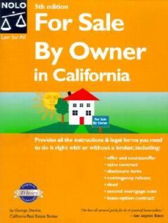Sale by Owner in California by George Devine 2001, Paperback