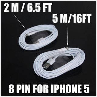 FT & 5 M / 16 FT Long 8 Pin USB Sync Data Charger Cable For
