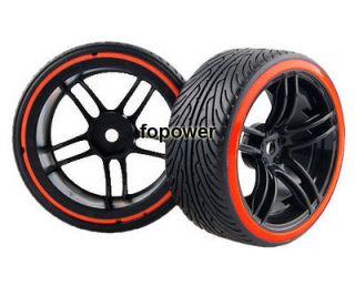 Flat Drift Tires Tyre Wheel Rim Fit HSP HPI 110 On Road Car 9065 5011