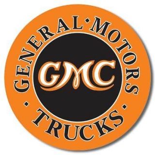 MOTORS GMC TRUCKS ROUND TIN METAL SIGN (Fits 1972 Monte Carlo