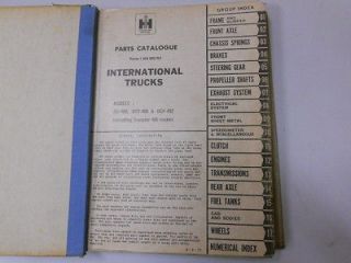 trucks parts catalogue DC400 & DCF402 inc Transtar 400 models 1971