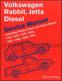 VW Rabbit Jetta Pickup DIESEL Shop Manual 1977 1984 1983 1982 1981