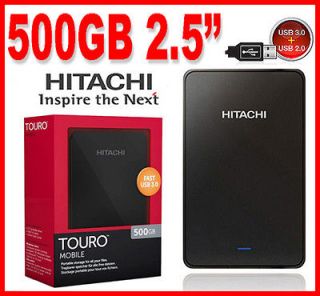 New HITACHI TOURO 500GB 2.5 External Hard Drive Disk USB3.0 & USB2.0