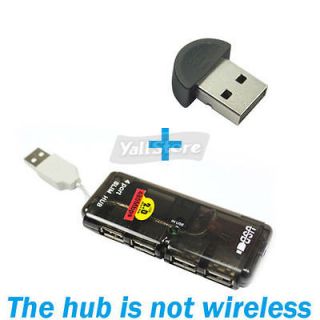 Port USB HUB PC Slim+USB Bluetooth Wireless Adapter