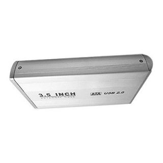 inch Silver USB 2.0 Data SATA External HDD HD Hard Drive Enclosure