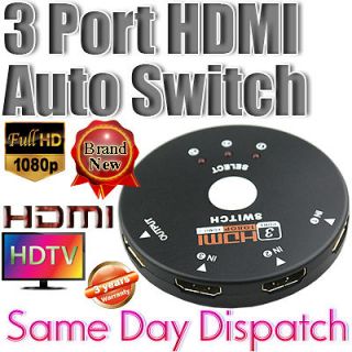 Port Auto HDMI 3D Switch Splitter HUB Box Adapter for HDTV LCD XBOX