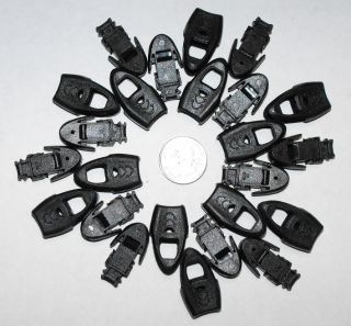 Lot 12 Plastic Zipper Pull Cord Lock Ends For Paracord w/ Whistle
