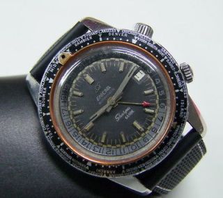 RARE 60S ENICAR SHERPA GUIDE DATE AUTOMATIC BLACK DIAL MANS