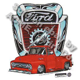 54 55 56 F100 Ford Truck Tshirt Pickup Clothing 1954 1955 1956 Sz M L