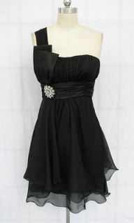 EN804UP BLACK PLEATED PADDED BEADED BRIDESMAID COCKTAIL WEDDING PARTY
