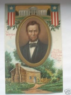 ABE LINCOLN  WHITE HOUSE & CABIN  C. CHAPMAN INTERN AT