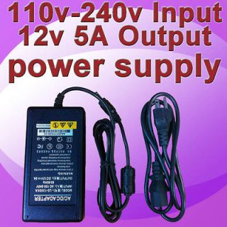 110v 240v AC input 12V 5A DC output Power Adapter Supply Box for CCTV