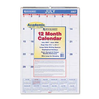 AAG AY328 At A Glance Recycled Monthly Wall Calendar Wall 2012 2013