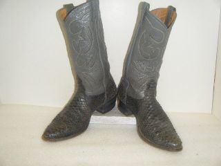 Mens Nocona Snakeskin Cowboy Boots sz 9D (#10471)