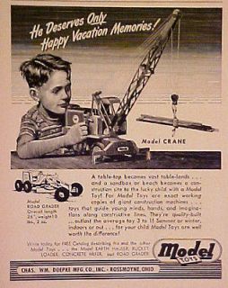 1949 WM DOEPKE MODEL Adams Diesel Road Grader~Crane~5 1/2 x 6 1/2