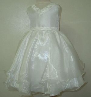 White Flower Girl Dress Bridesmaids Christening Size 00 to 4 NWT 