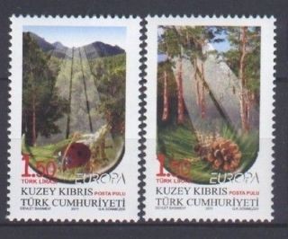 TURKISH CYPRUS, EUROPA CEPT 2011, FORESTS, MNH