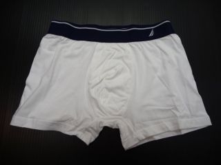 Nautica Mens Size S M L White Active Stretch Trunk Underwear NEW