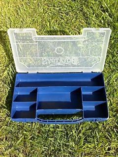 Tackle Box blue plastic with clear lid, 6 sections by Boyz toys RY305