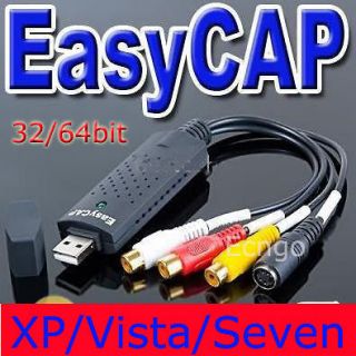 Easy Cap Video CAPTURE Adapter for VHS DVD Conveter tv dc 60 Win7