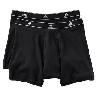 Adidas athletic comfort climalite boxer briefs cotton two pack Black