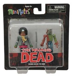 DST Walking Dead Minimates Series 2 Michonne & One Eyed Zombie
