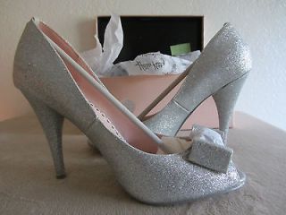 HELLO KITTY Open Toe High Heels Shoes Grey Glitter Racine Style NEW IN