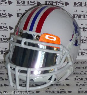 New England Patriots Custom Mini Helmet w/Mirror shield White Facemask