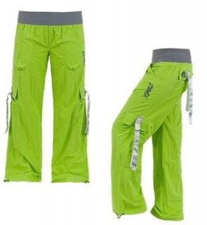 Zumba Wear Samba Cargo Pants Green Gray L NWT Large BRAND NEW UNIQUE
