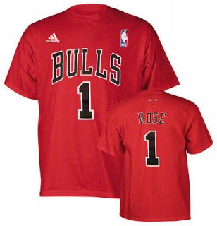 Adidas NBA CHICAGO BULLS DERRICK ROSE Youth Sewn Look Red Jersey