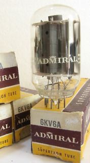 One 1970s GE/Admiral 6KV6A 6KV6 A tube   New Old Stock / New In Box