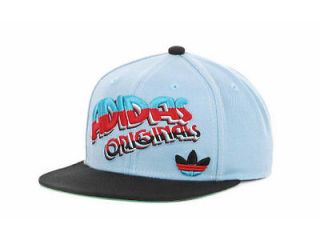 Adidas Mens Hat Cap Cracker Style Presession Flat Bill Blue Snapback