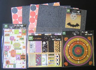 HALLOWEEN Paper Crafts stickers, paper, brads, rub on, eyelets