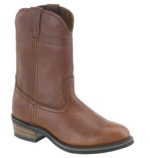 AdTec Mens Classic Western Boot 11 Ranch Wellington Red Teak Leather