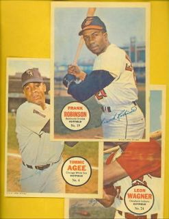 . 1967 Topps Poster inserts, w/FRANK ROBINSON, Tom Agee, Leon Wagner